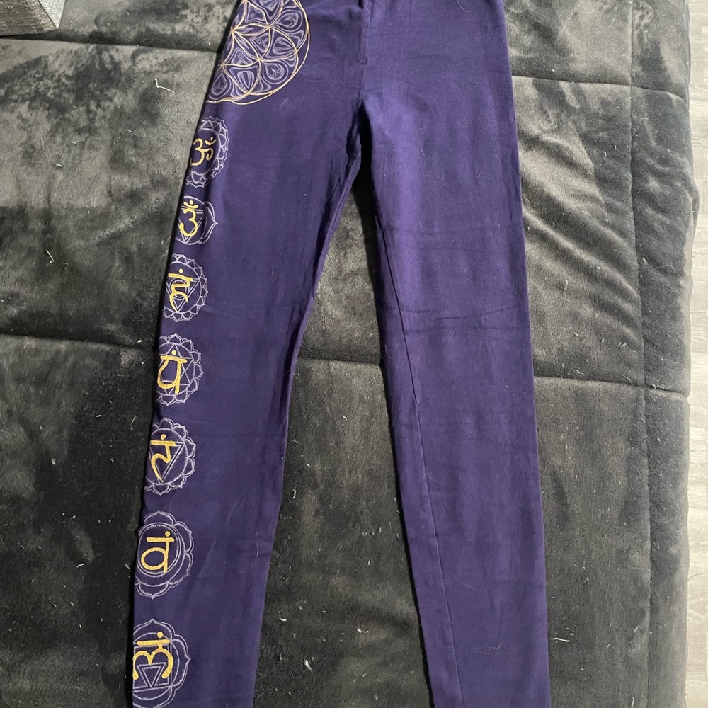 American Apparel Deep Purple Chakra Leggings
